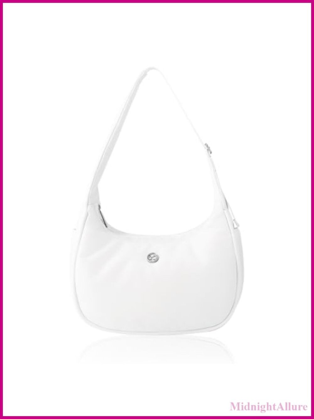 Nylon Crescent Shoulder Bag Mini Tote Handbag Underarm Purse